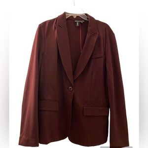 Peace of Cloth blazer size 12, wine or burgundy color. One button closure, Y2K